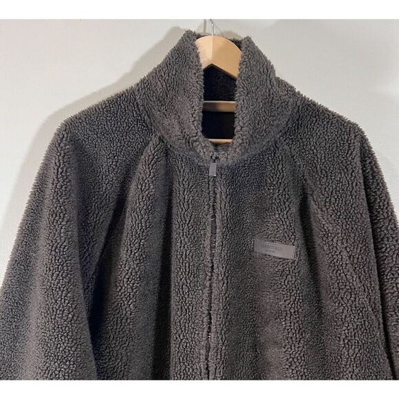 Fear of God Sherpa Fleece Full Zip Womens Mens Large Gray Oversized - Picture 3 of 12